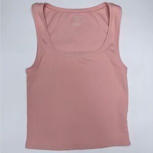 American Eagle Outfitters Pink Square Neck Tank Top